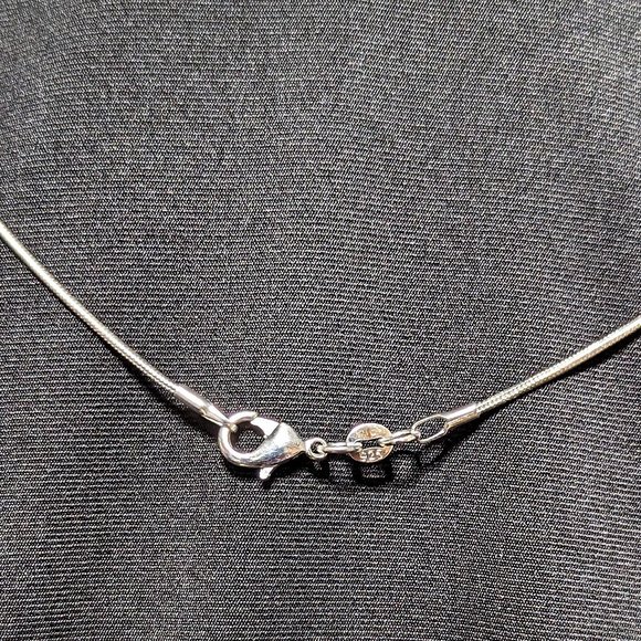 Wow Signed Spotted Yellow, Green & Gold Dichroic Glass Pendant w/Sterling Chain - Picture 5 of 6